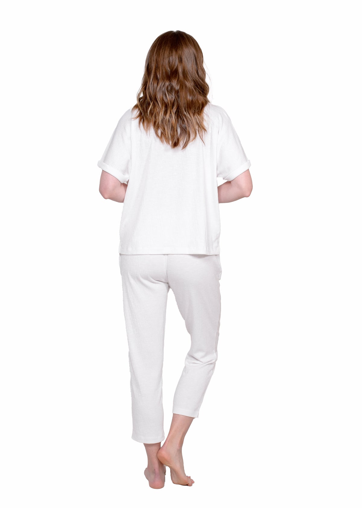 BUTTON FRONT TOP & TAPERED PANT SET