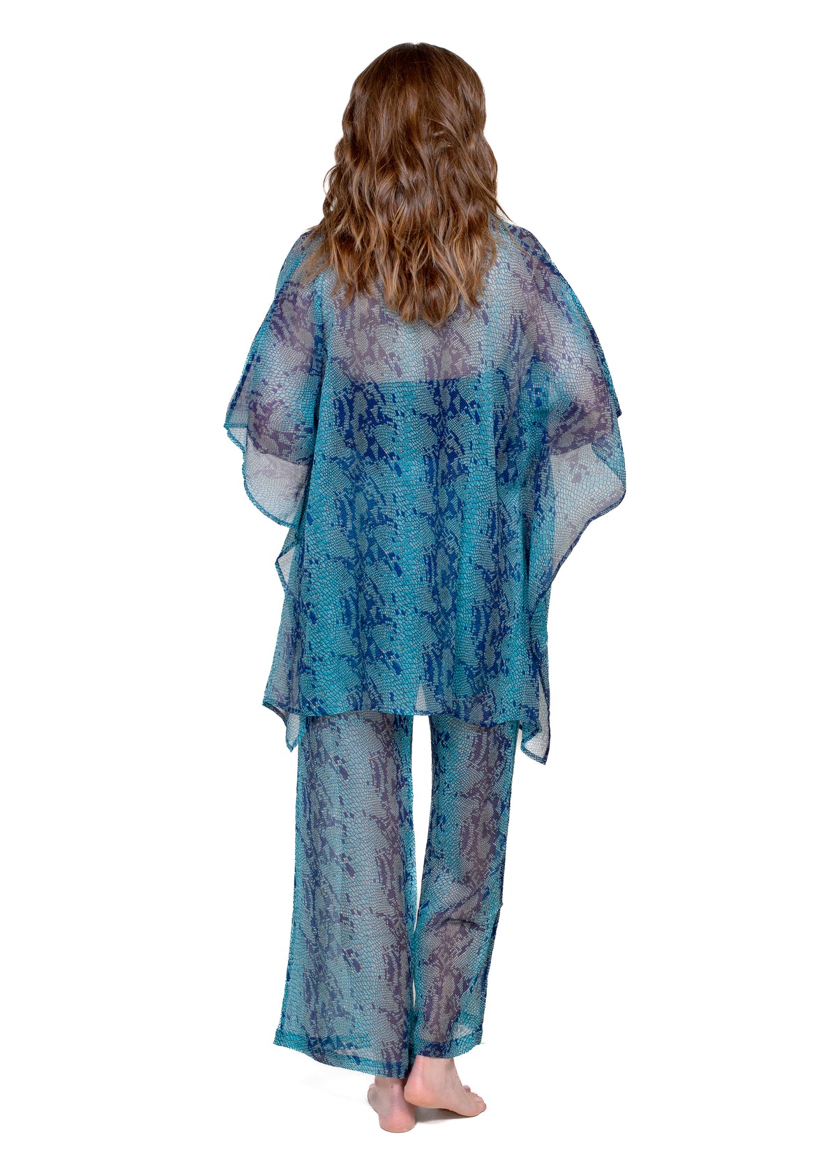 CHIFFON PONCHO COVER UP