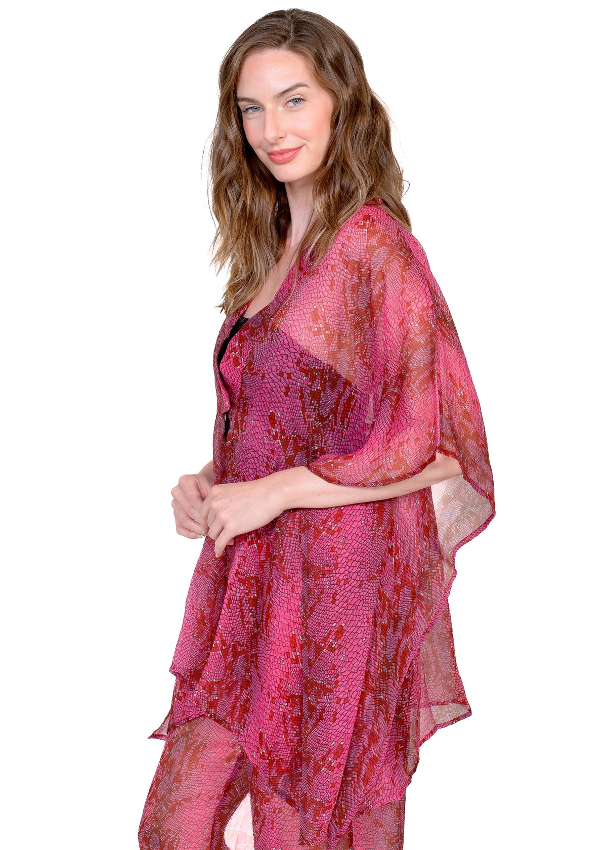 CHIFFON PONCHO COVER UP