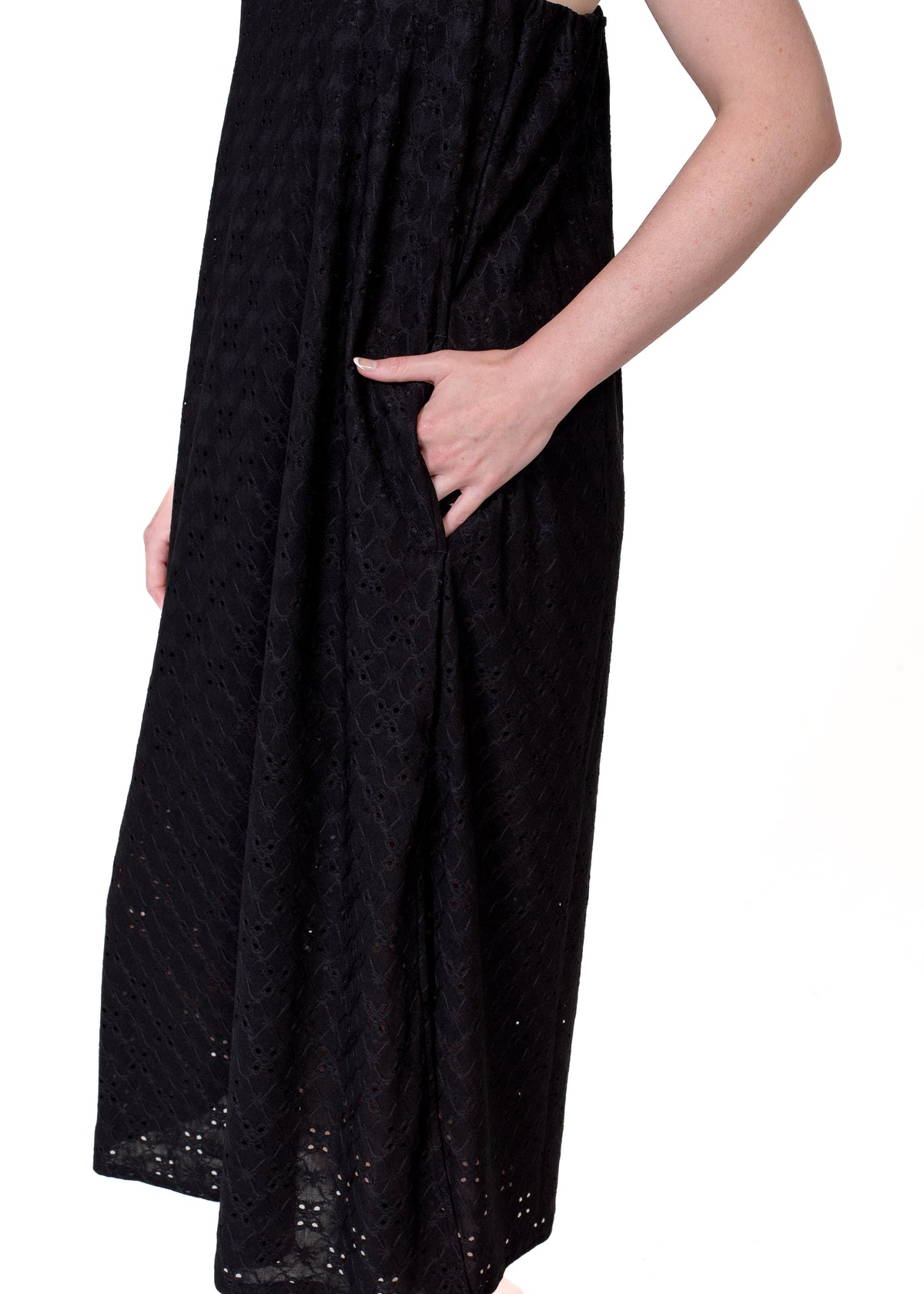 EYELET MAXI DRESS