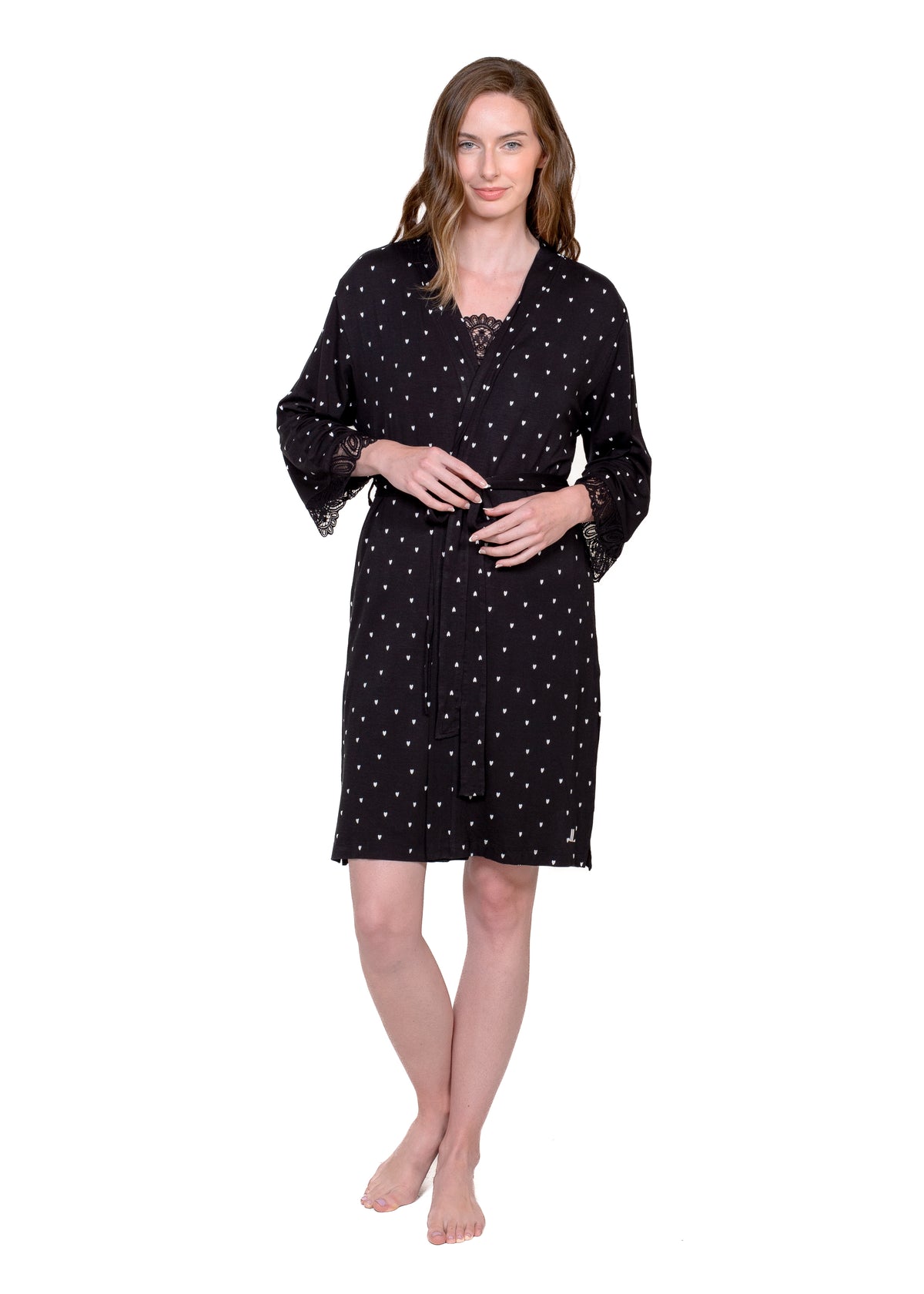 LACE 3/4 SLEEVE ROBE