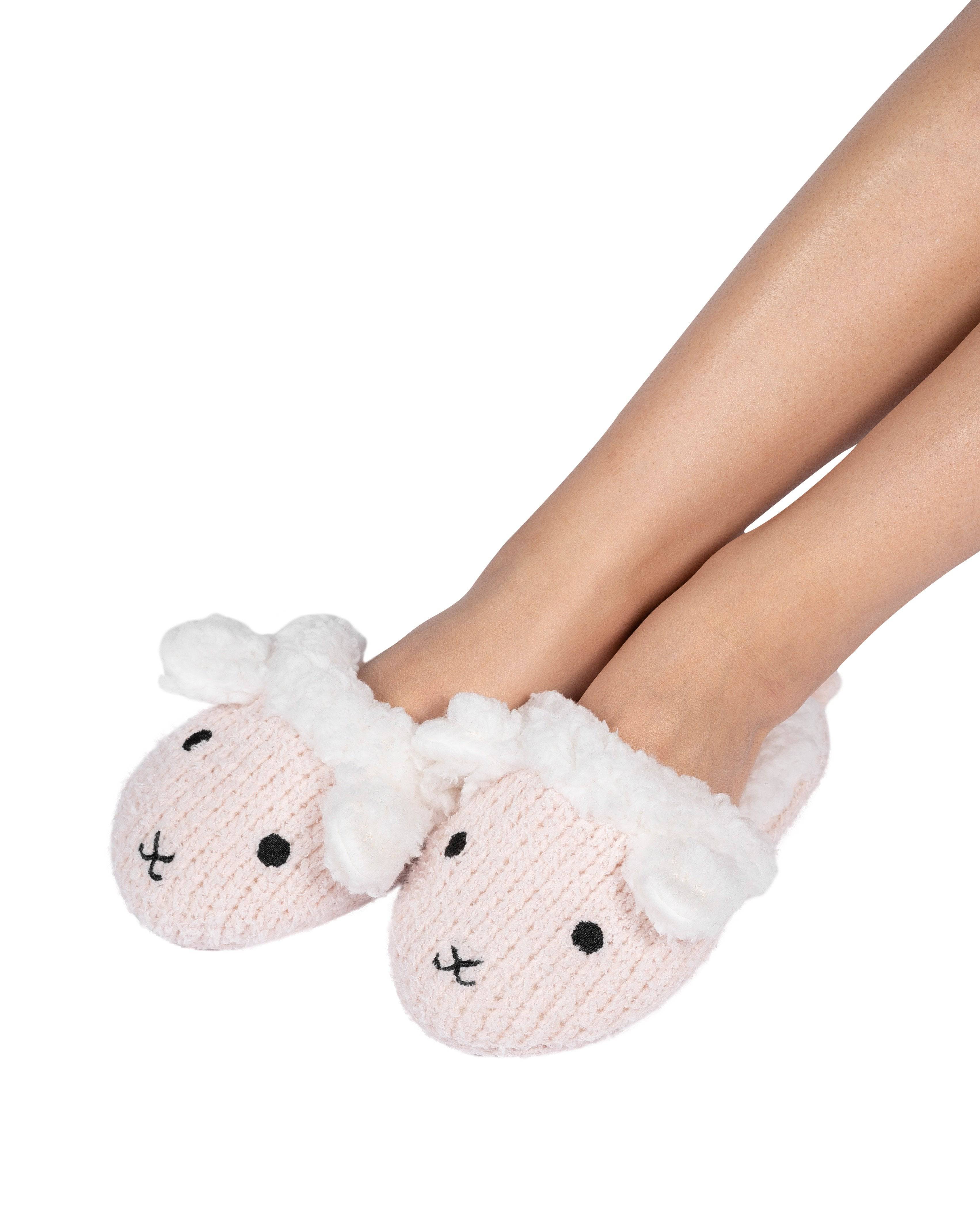 Critter Slide Slipper with hard bottom sole Lamb Millennial